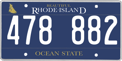 RI license plate 478882