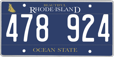 RI license plate 478924