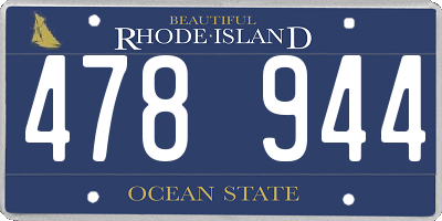 RI license plate 478944