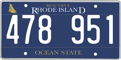 RI license plate 478951