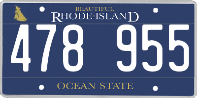 RI license plate 478955