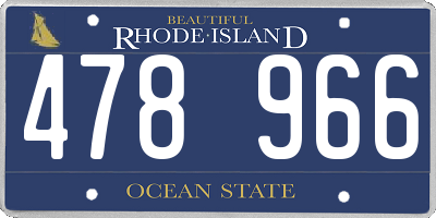 RI license plate 478966