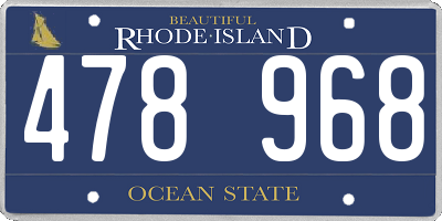 RI license plate 478968