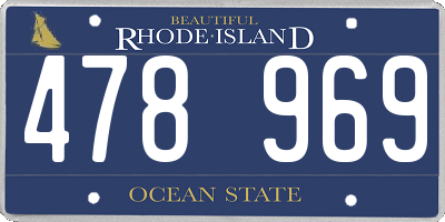 RI license plate 478969