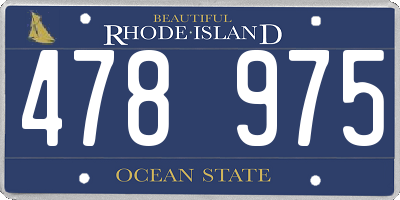 RI license plate 478975