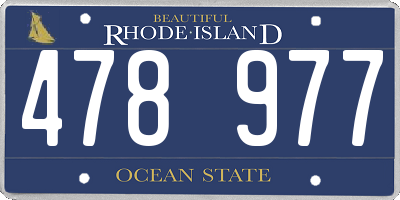 RI license plate 478977