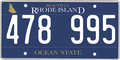 RI license plate 478995