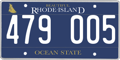RI license plate 479005