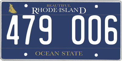 RI license plate 479006