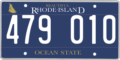 RI license plate 479010