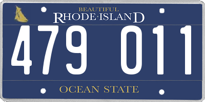 RI license plate 479011