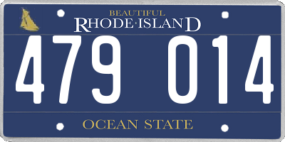 RI license plate 479014