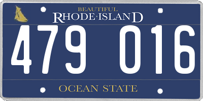 RI license plate 479016