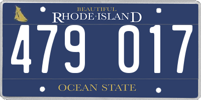 RI license plate 479017