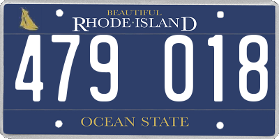 RI license plate 479018