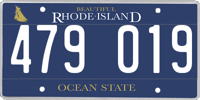 RI license plate 479019