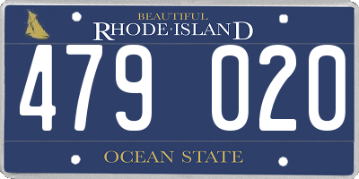 RI license plate 479020
