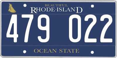 RI license plate 479022