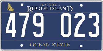 RI license plate 479023