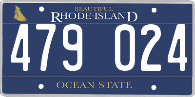 RI license plate 479024