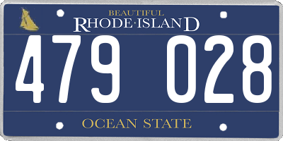 RI license plate 479028