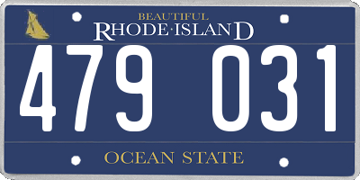 RI license plate 479031