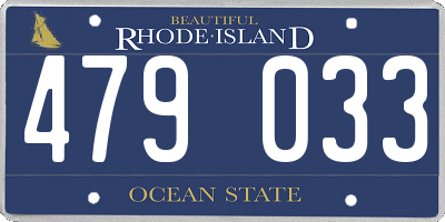RI license plate 479033