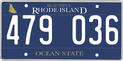 RI license plate 479036