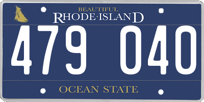 RI license plate 479040