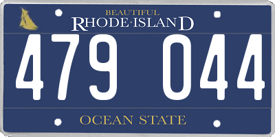 RI license plate 479044