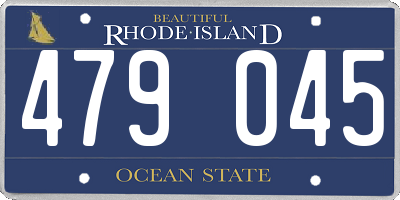 RI license plate 479045