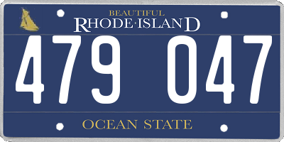 RI license plate 479047