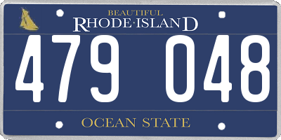 RI license plate 479048