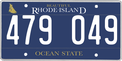 RI license plate 479049