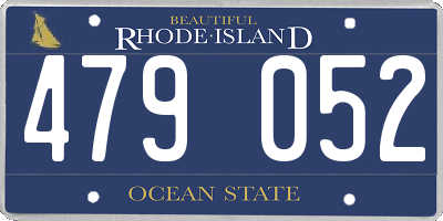 RI license plate 479052