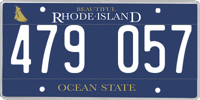 RI license plate 479057