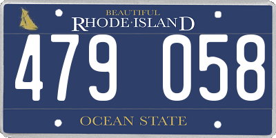 RI license plate 479058