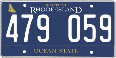 RI license plate 479059