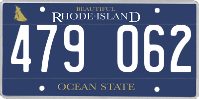 RI license plate 479062
