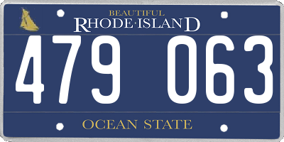 RI license plate 479063