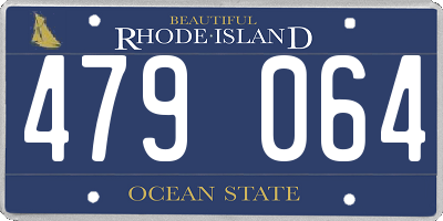 RI license plate 479064