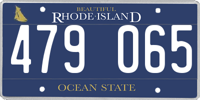 RI license plate 479065