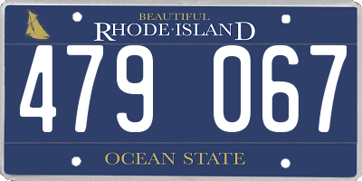 RI license plate 479067