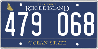 RI license plate 479068