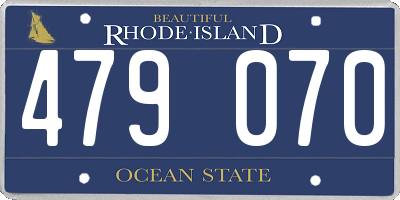RI license plate 479070