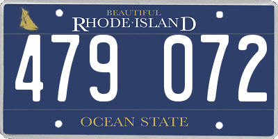 RI license plate 479072