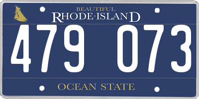 RI license plate 479073