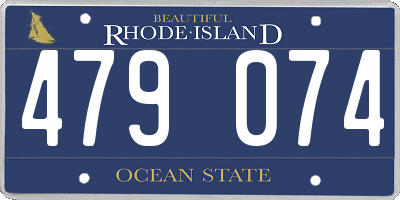 RI license plate 479074