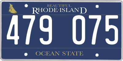 RI license plate 479075