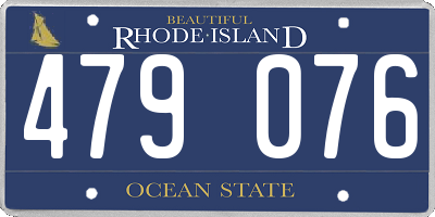 RI license plate 479076